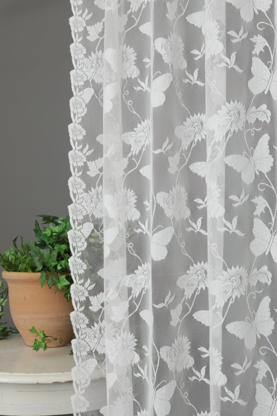 BUTTERFLY-pitsi luonnonvalkoinen